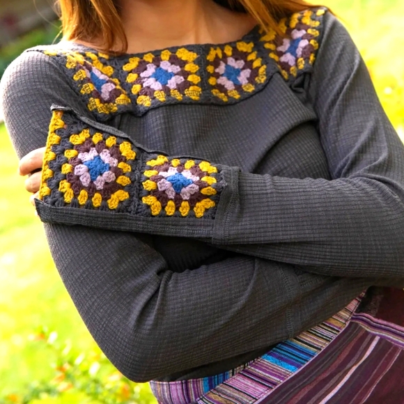 NATURAL LIFE Tops - Natural Life Hazel Crochet Top